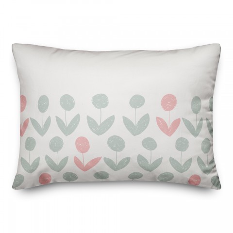 Modern Floral 14x20 Spun Poly Pillow