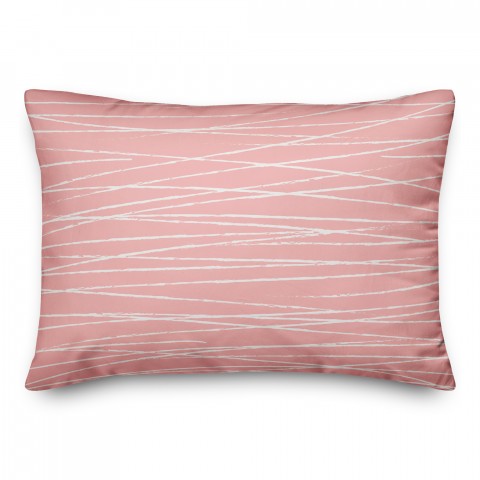 Pink Striped 14x20 Spun Poly Pillow