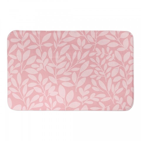 Blush Floral Pattern 34x21 Bath Mat