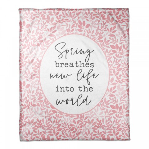 Spring Breathes New Life 50x60 Coral Fleece Blanket