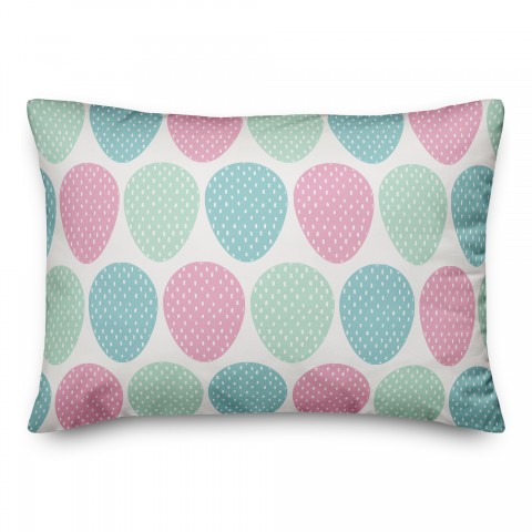 Colorful Egg Pattern 14x20 Spun Poly Pillow