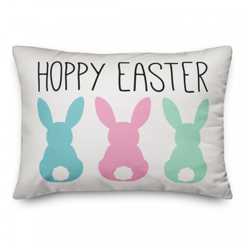 Hoppy Easter Buns 14x20 Spun Poly Pillow