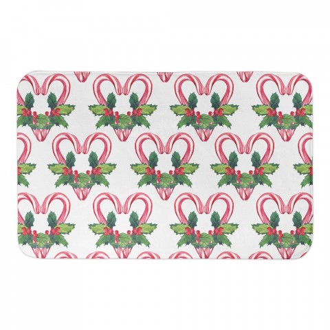 Candy Cane Pattern 34x21 Bath Mat