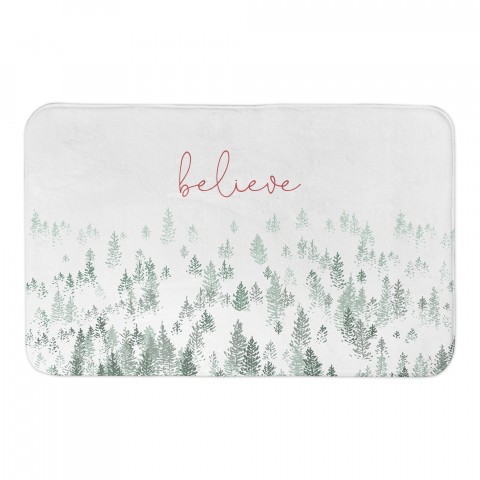 Believe Snowy Forest 34x21 Bath Mat