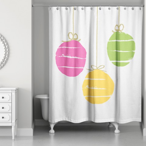 Simple Ornaments 71x74 Shower Curtain
