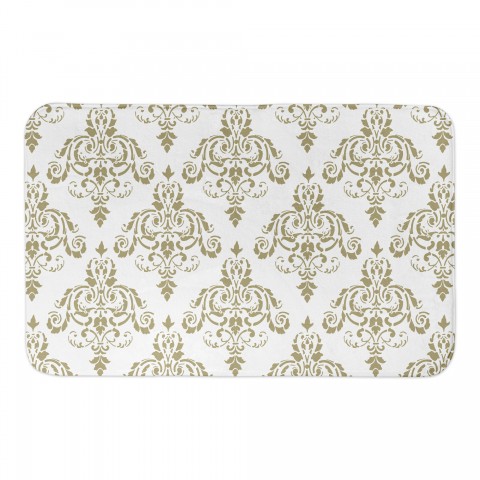 Gold Damask 34x21 Bath Mat