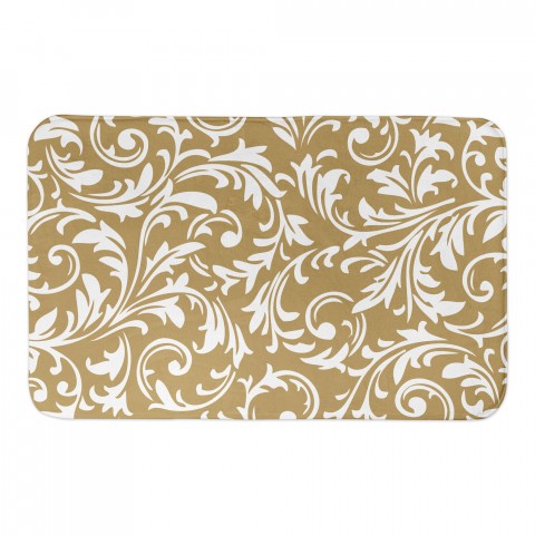 Gold Baroque Pattern 34x21 Bath Mat