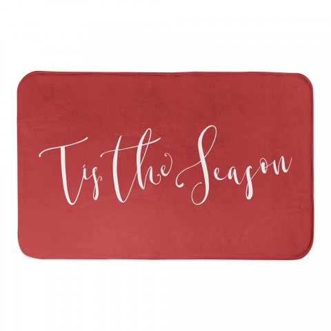Red Tis the Season 34x21 Bath Mat