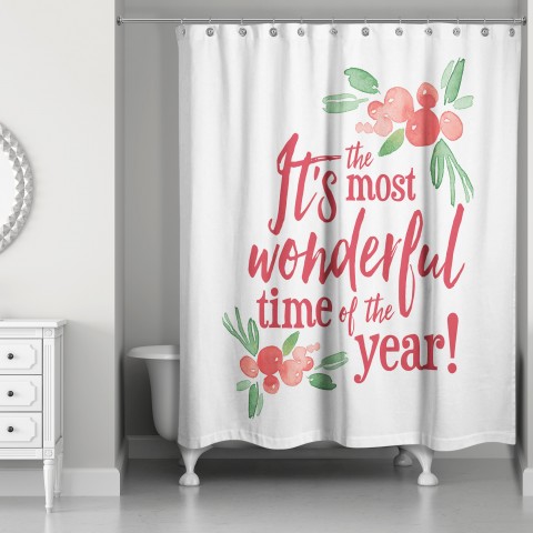 The Most Wonderful Time of the Year 71x74 Shower Curtain