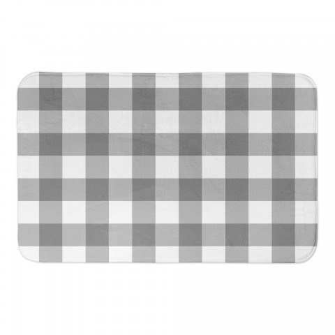 Gray Buffalo Check 34x21 Bath Mat