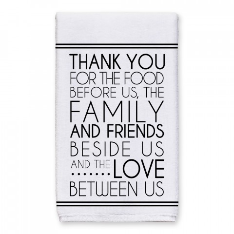 Thank You for the Food, Family and Friends Ticking Stripe Textiles Collection