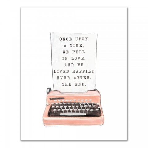 Typewriter Love Story Wall Art