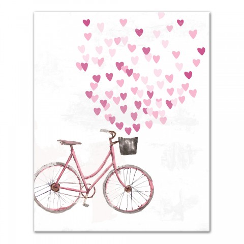 Bike with Hearts Wall Art