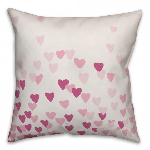 Pink Hearts Pillow