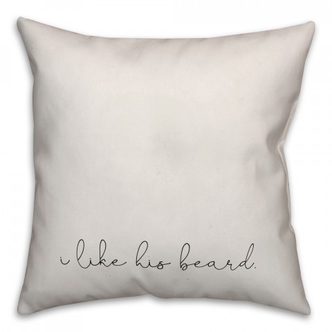 His Beard Her Butt Reversible Pillow