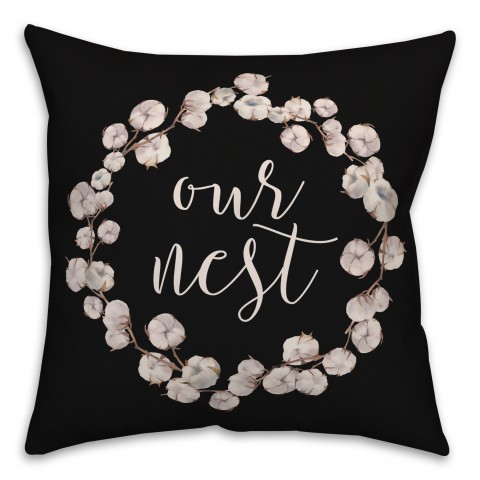 Our Nest Cotton Wreath Pillow