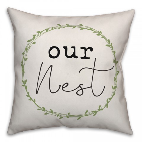 Our Nest Wreath Pillow