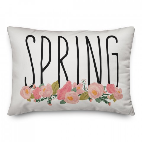 Spring Floral 14x20 Spun Poly Pillow