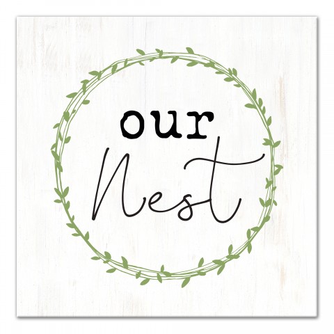 Our nest wreath 36x36 Canvas Wall Art