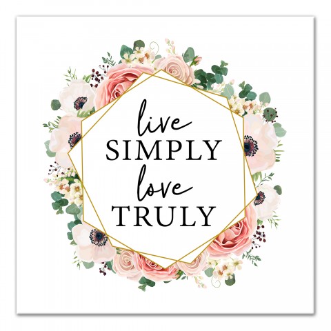 Live Simply, Love Truly Canvas Wall Art