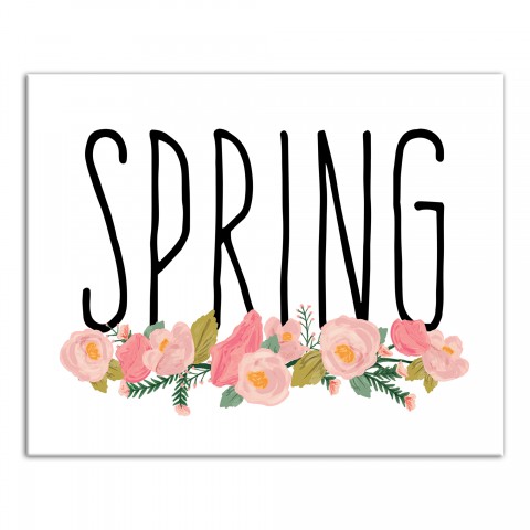 Spring Flowers Canvas Wall Art