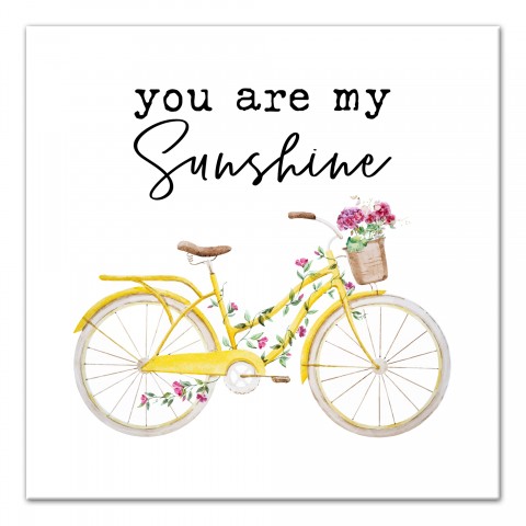 You are my sunshine bike Canvas Wall Art