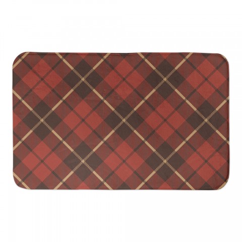 Christmas Plaid 34x21 Bath Mat