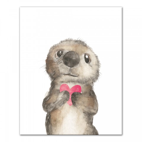 Otter Love Canvas Wall Art