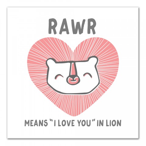Lion Love Canvas Wall Art