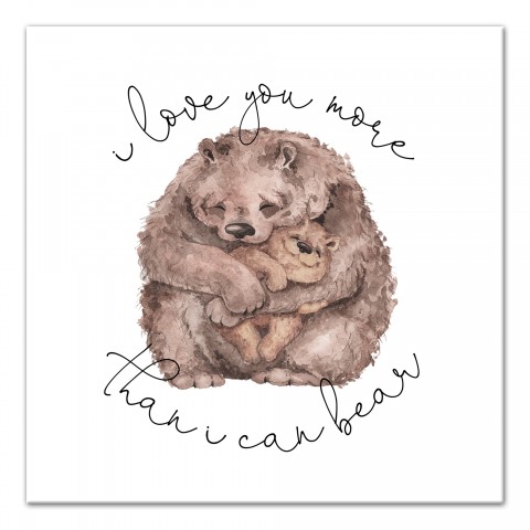 Bear Love Canvas Wall Art