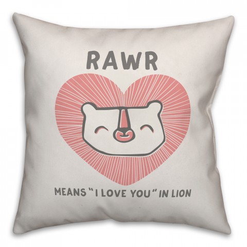 I Love You Lion Pillow