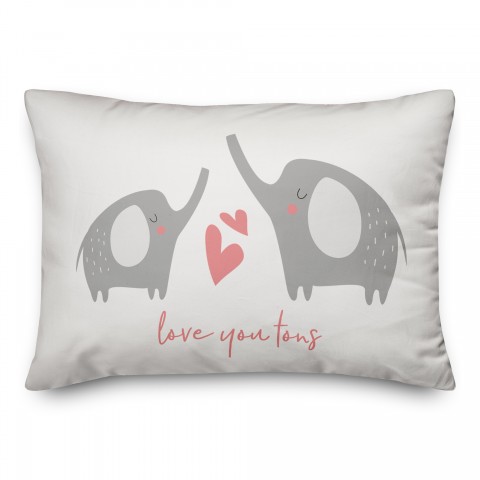 Elephant Love 14x20 Spun Poly Pillow