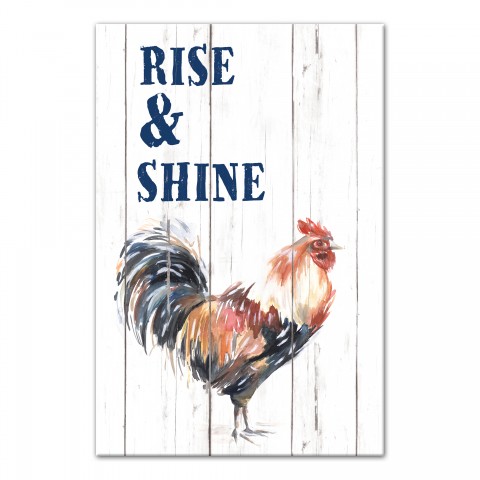 Rise & Shine Rooster 16x24 Canvas Wall Art
