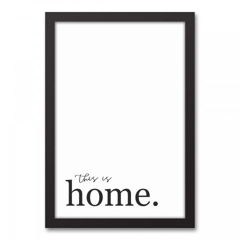 This is Home 12x18 Black Framed Canvas
