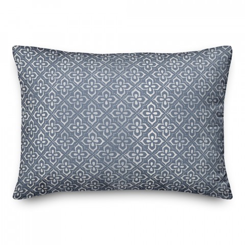 Distressed Tile Patterned 14x20 Spun Poly Pillow