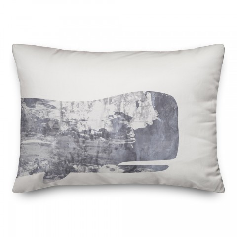 Distressed Whale 14x20 Spun Poly Pillow