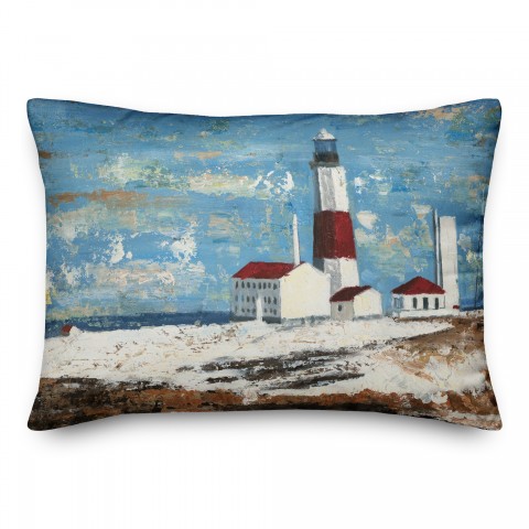 Painted Lighthouse 14x20 Spun Poly Pillow