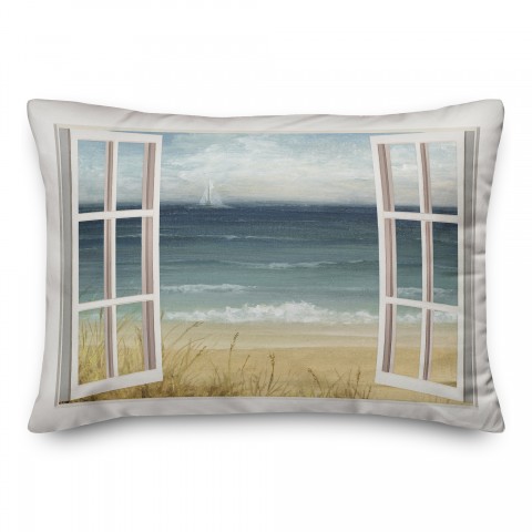 Beach Window 14x20 Spun Poly Pillow