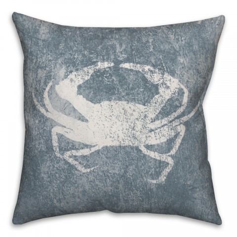 Textured Blue Crab Pillow