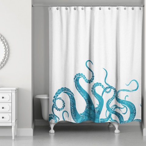 Reaching Octo Tentacles 71x74 Shower Curtain