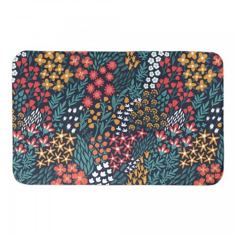 Multi Floral Pattern 34x21 Bath Mat