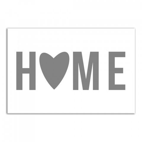 Home Heart Grey Wall Art