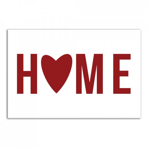 Home Heart Red Wall Art
