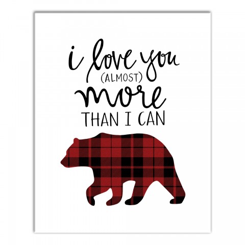 I Love You Almost More Than I Can Bear Wall Art