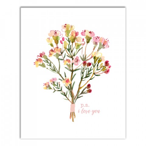 I Love You Bouquet Wall Art