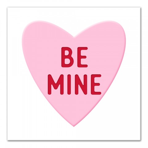 Be Mine Candy Heart Wall Art