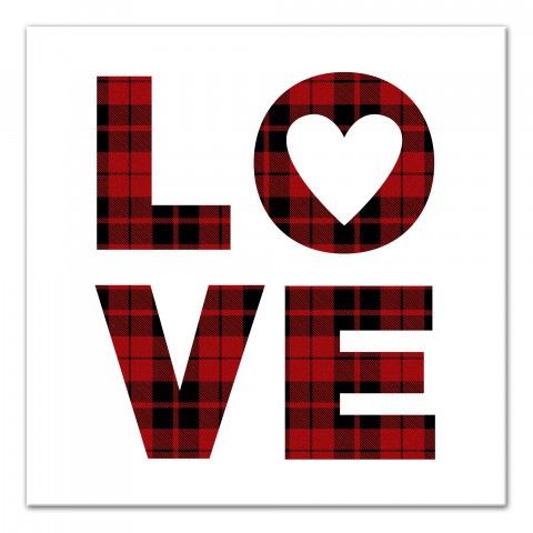 Plaid Love Wall Art