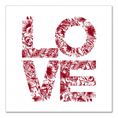 Love Floral Wall Art