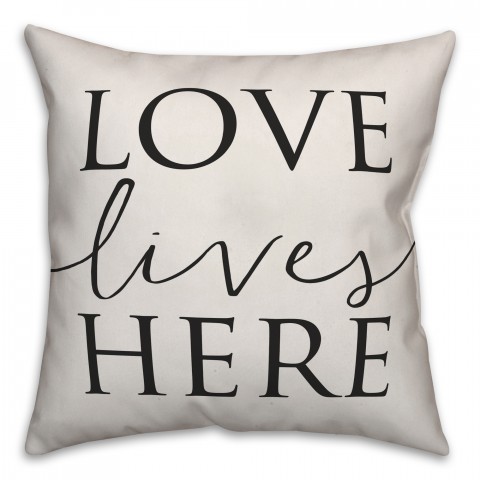 Love Lives Here Pillow