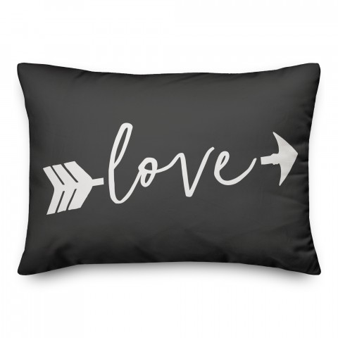 Love Arrow 14x20 Spun Poly Pillow